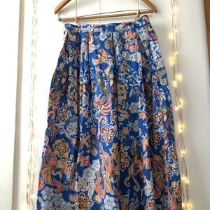 J. McLaughlin Blockprint Floral Skirt - Medium